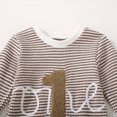 thumbnail image 5 of 12-18 Months Toddler Print Rompers,Cute Cartoon Long Sleeve Baby Jumpsuit,Soft Warm Fall Winter Unisex Onesie for Newborn Infant Boys Girls 12 18 24 Months 2T 3T,Brown, 5 of 9