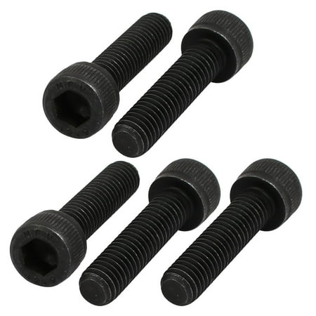 

5pcs M6x25mm 12.9 Grade Hex Socket Cap Left Hand Thread Screw Bolt Black