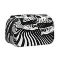 thumbnail image 1 of Disketp Psychedelic Skull Illusion Art Estuche de Lápices de Doble Capa con Tapa Abatible y Cremallera, Organizador Escolar para Adolescentes y Adultos, 1 of 7