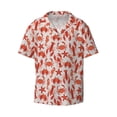 thumbnail image 2 of Lsque Sea Creatures print Men's Cuban Collar Short Sleeve Shirt Summer Beachwear Casual Button Down Fashionable Vacation Leisure Shirt-Medium, 2 of 7