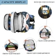 thumbnail image 4 of Backpack 12.9 *5.1 * 17.7 Inches Outing Backpack, Shopping Backpack, Travel Backpack Rabbit Surrounded by Flowers, 4 of 7