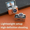 thumbnail image 6 of Mini Digital Camera with 1.47 in LCD Screen, 1080P Flip Screen Mini Camera with Built-in Flash & Flip Display, Free 64GB Memory Card, Portable Keychain Camera for Travel & Daily Use (Brown), 6 of 7