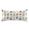 thumbnail image 3 of JSTEL Cartoon Owl Leaves Satin Pillowcase Standard Size Pillow Cases Envelope Closure Bed Pillow Cover, 20 x 26 inch, 3 of 9