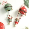 thumbnail image 5 of Christmas Hot Balloon Ornament with Bell Christmas Hot Balloon Ornaments Santa Christmas Tree Hanging Decorations Decors Figurines for Table Fireplace Home丨Green, 5 of 6