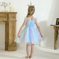 thumbnail image 4 of Girls' Frozen Toddler Princess Elsa Short Sleeves Mesh Tutu Dress, 4 of 6