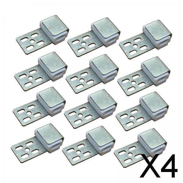 4x 12 Piezas de Clips de Resorte para Sofá, Conectores de 1,5mm de Espesor, Accesorios Metálicos de Cinco Orificios, Clips de Tapicería para Sofá, Sil 4 piezas