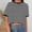 Black, variant on Women's Tops Spring Summer Casual Basic Tees Fashion Y2K Short Sleeve Crewneck Striped T Shirts