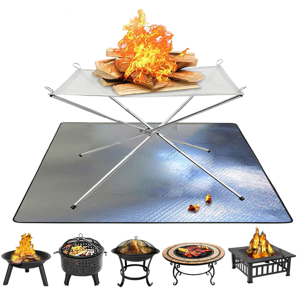 Zeeyh Fireplace Brazier Fire Mat 100*100cm