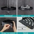 thumbnail image 3 of Bxaolu Adhesive Corner Shelf Bathroom Shower Caddy Organizer for Kitchen Toilet No Drilling 2-Tier Bathroom Corner Shelves Shower Caddies, Black, 3 of 6