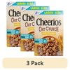 (3 pack) Cheerios Oat Crunch Oats and Honey Breakfast Cereal, 18.2oz, Crunchy, Shelf Stable, Cardboard Box