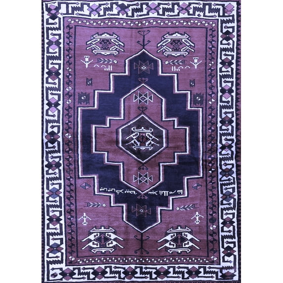 Ahgly Company Indoor Rectangle Persian Blue Traditional Area Rugs, 2' x 3'