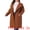 Brick Red, variant on Women's Plus Size Long Sleeve Stand Collar Trench Coat 2X Brick Red