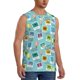thumbnail image 2 of Fotbe World Travel1 Men's Camiseta sin Mangas Estampada para Hombres, Playera Casual para Gimnasio, Entrenamiento, Playa-3X-Large, 2 of 7