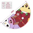 thumbnail image 3 of Sigee Sanrio Cb for Christmas Decoration Tree Skirt Christmas Tee Skirt with Pom Pom Trim,Christmas Home Decor Holiday Tree Skirt Fits Christmas Tree,30", 3 of 8