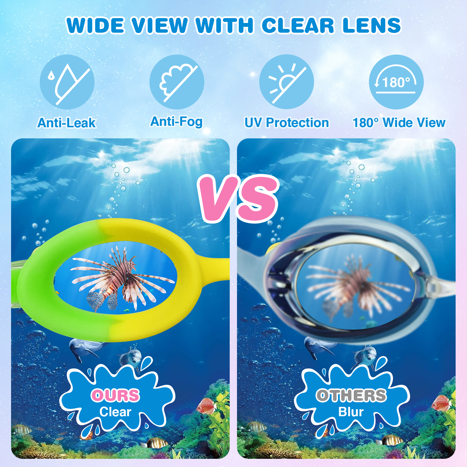 Fogulo Kids Swim Goggles 4-Pack photo 3