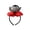 A003- c, variant on Witch Hat Headband with 3D Plush Green Face and Orange for Halloween Party Accessory
