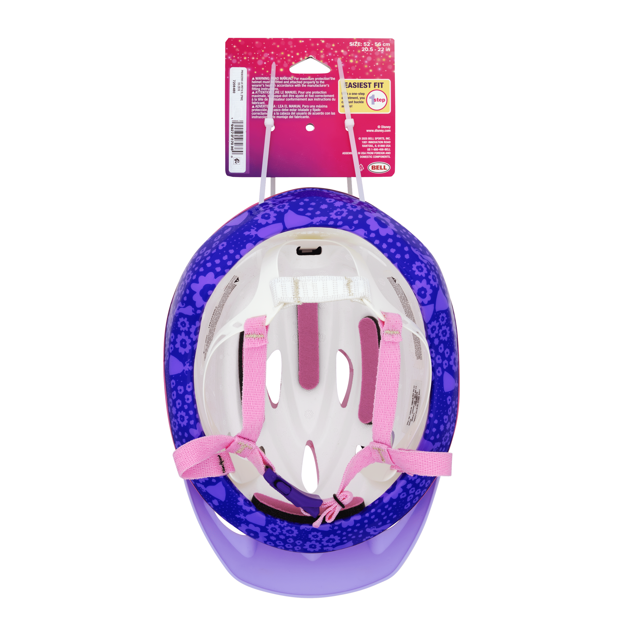 Disney Princess Kids Bike Helmet with Adjustable Fit for Ages 5+
