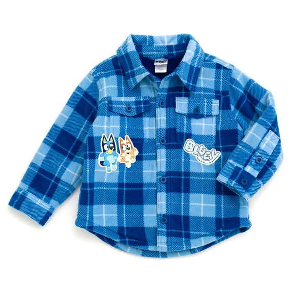 Bluey Bingo Flannel Shacket Plaid Toddler