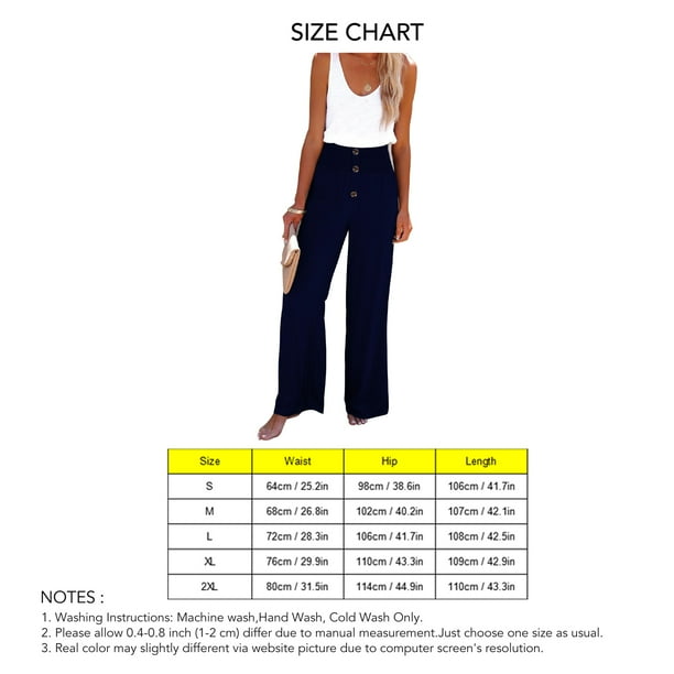 Pantalon bas large outlet taille haute