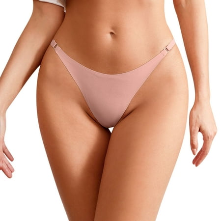 

iOPQO Panties For Women Women’s Seamless Bikini Panties Soft Stretch Invisibles Briefs No Show Hipster Underwear Pink + M
