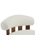 thumbnail image 5 of Christopher Knight Home Bohemian Accent Chair, Boucle Upholstery, Solid Wood Legs, Off White, 5 of 8