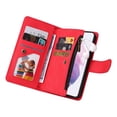 thumbnail image 5 of Case for Samsung Galaxy S22 Plus 5G Cover Zipper Pocket Wallet Case Magnetic Protective - Red, 5 of 5