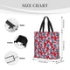 thumbnail image 2 of Easygdp Palm Tree Pattern on Red Bolsa Tote para Mujer, Bolso de Hombro para Trabajo, Playa, Viajes, Compras y Supermercado, 2 of 6