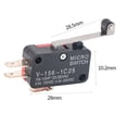 thumbnail image 2 of Eigraketly 10 Uds Micro interruptor de límite rodillo de bisagra larga acción momentánea Mini interruptor de límite automático V-156-1C25 Herramientas y ferretería Eigraketly GJ4177-00B, 2 of 5