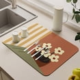 thumbnail image 1 of TIMIFIS Drying Pad Draining Mat Kitchen Drying Pad Bar Table Cup Pad Washable Heat Insulation Pad Washbasin Absorbent Pad Bathroom Faucet Pad Anti-Splash Pad Wash 30X40cm Kitchen Gadgets, 1 of 3