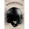 thumbnail image 2 of Casco Vintage Americano de Motocicleta - Marrón Oscuro, 2 of 4