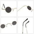 thumbnail image 6 of Ins Fashion Metal Frame Hip Hop Candy Color Shades Small Round Sunglasses Punk Sun Glasses GOLD-YELLOW, 6 of 8