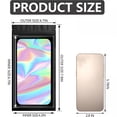 thumbnail image 2 of CCOCC 100 Pcs Black Smell Proof Mylar Holographic Bags Packaging Bags,Clear Resealable Odor Proof Bag Foil Pouch Bag for Food Storage,Gloss,Jewelry,Lash Packaging for Small Business (4.7X7.9In), 2 of 7