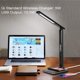 thumbnail image 5 of Lámpara de escritorio LED con cargador inalámbrico de 5 W, puerto de carga USB de 10,5 W, pantalla regulable y despertador, 3 colores de luz, 5 niveles de brillo, control táctil, color negro., 5 of 5