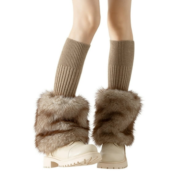 Gyujnb Winter Leg Warmers Knitted Retro Bohemian Style Boot Cuffs Ankle Socks for Ladies Cozy Sleeves Fashionable Layering