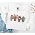 thumbnail image 2 of Embroidered Christmas Coffee Sweatshirt, Holiday Latte Lover Shirt, Snowman Latte Coffee Lover Shirt, Cozy Xmas Shirt for Coffee Lovers, 2 of 5
