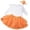 Orange, variant on Zylarhe Toddler Kids Girls Halloween Pumpkin Prints Romper Skirt Hairband 3PCS Set Light Yellow 12-18 Months