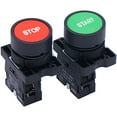 thumbnail image 2 of Taiss Momentary Push Button Switch Start/Stop Red Green Sign NO NC AC 660V 10A Button Switch HB2-Start/Stop, 2 of 4