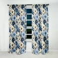 thumbnail image 3 of Designart "Blue White Ranunculus Charm II" Floral Blackout Curtain Single Panel, 3 of 4