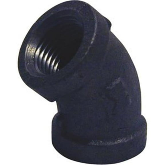0.75 in. 45 Deg Black Elbow