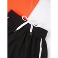thumbnail image 5 of Kaerm Kids Boys Quickly Dry Football Basketball Uniform Training Suit Short Sleeve T-shirt and Shorts Orange 3XS, 5 of 7