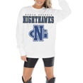thumbnail image 3 of Women's Gameday Couture White North Georgia Nighthawks Big Goals Oversized Long Sleeve T-Shirt, 3 of 5