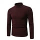 thumbnail image 1 of pstuiky camisas de manga larga para hombre, Camiseta de cuello alto simulado con listones intensificados de color liso para hombre Tops de hombre xl, 1 of 6