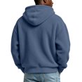 thumbnail image 4 of Pullover Hoodies for Men Polar Fleece Quarter Zip Up Drop Shoulder Sweatshirt Men Drawstring Hooded Street Fashion Pullovers, 4 of 7