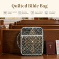 thumbnail image 6 of ZUXONGSY Vintage Cross Print Bible Cover Case for Women Lightweight Bible Bag Stylish Christian Gift with Pen Holder Scripture Bag for Daily Commuter, 6 of 7