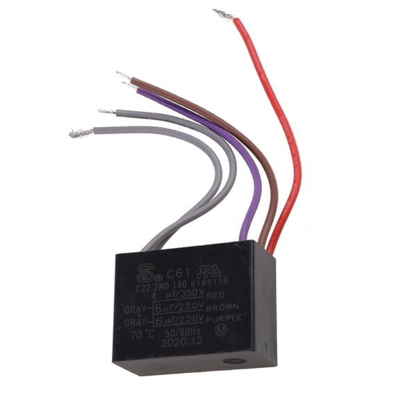 Ceiling Fan Capacitor CBB61 4.5 6 5UF 4.5 6 6UF 5 5 5UF 4 4 2.5UF 4 5 6UF 5 Wire 250V 50/60Hz Motor Running Capacitor