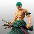 thumbnail image 3 of Anime Figure One Piece Zoro Action Figure Roronoa Zoro Figure Sculpture Decoration Statue Doll Model Collectible Toy Figure 18cm, 3 of 4