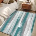 thumbnail image 4 of Blue Gray Stripes Area Rugs 2.7'x5', Washable Small Throw Rugs for Kitchen Bedroom, Watercolor Modern Abstract Minimalist Indoor Outdoor Rug Non-Slip Low Pile Carpet Runner Reversible Floor Mats, 4 of 8