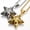 Gold, variant on HOOUN Men's Stainless Steel Amulet Pentagram Pendant Necklace Jewelry Wholesale-Gold