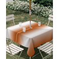 thumbnail image 2 of Burnt Orange Ombre Outdoor Tablecloth with Umbrella Hole, Abstract Art Modern Orange Gradient Spillproof Waterproof Outdoor Table Cover, Patio Tablecloths for Party/Garden/Picnic, Square 54"x54", 2 of 9