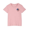 thumbnail image 3 of Kids Independence Day Graphic Tee Boys Girls American Flag Graphic T-Shirt Cute Round Neck Short Sleeve Cotton Top Pink 3-4 Years, 3 of 6
